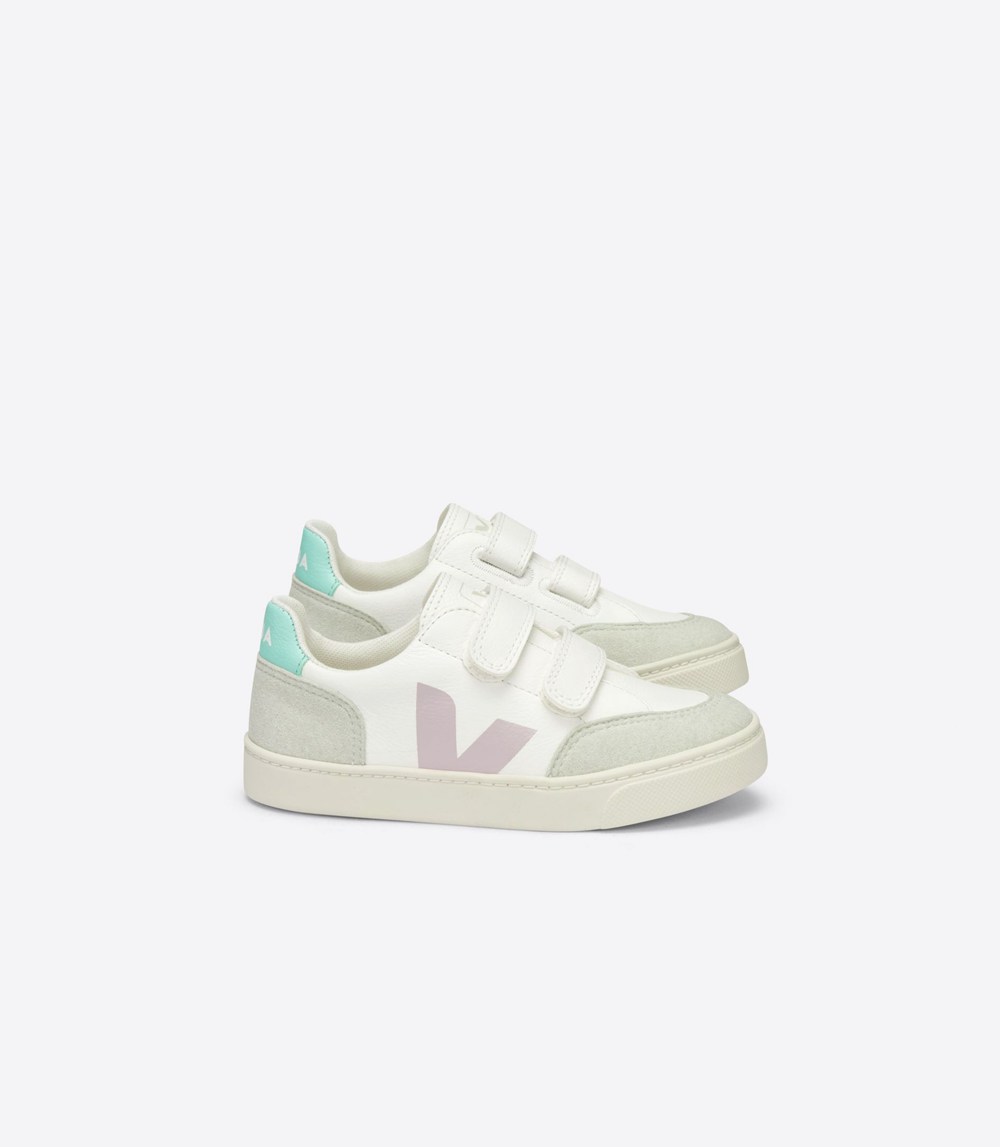 Veja Sneakers Barn - V-12 Velcro Chromefree - Vita - 058423-LRZ